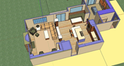 Residential interior 3d View
