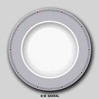 Plate with Islamic design and Arabic calligraphy