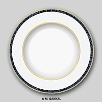 Plate with Islamic design and Arabic calligraphy