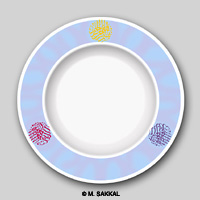 plate with Islamic design and Arabic calligrphy