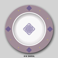 plate with Islamic design and Arabic calligrphy