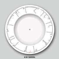 plate with Islamic design and Arabic calligrphy