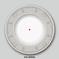 Plate with Islamic design and Arabic calligraphy